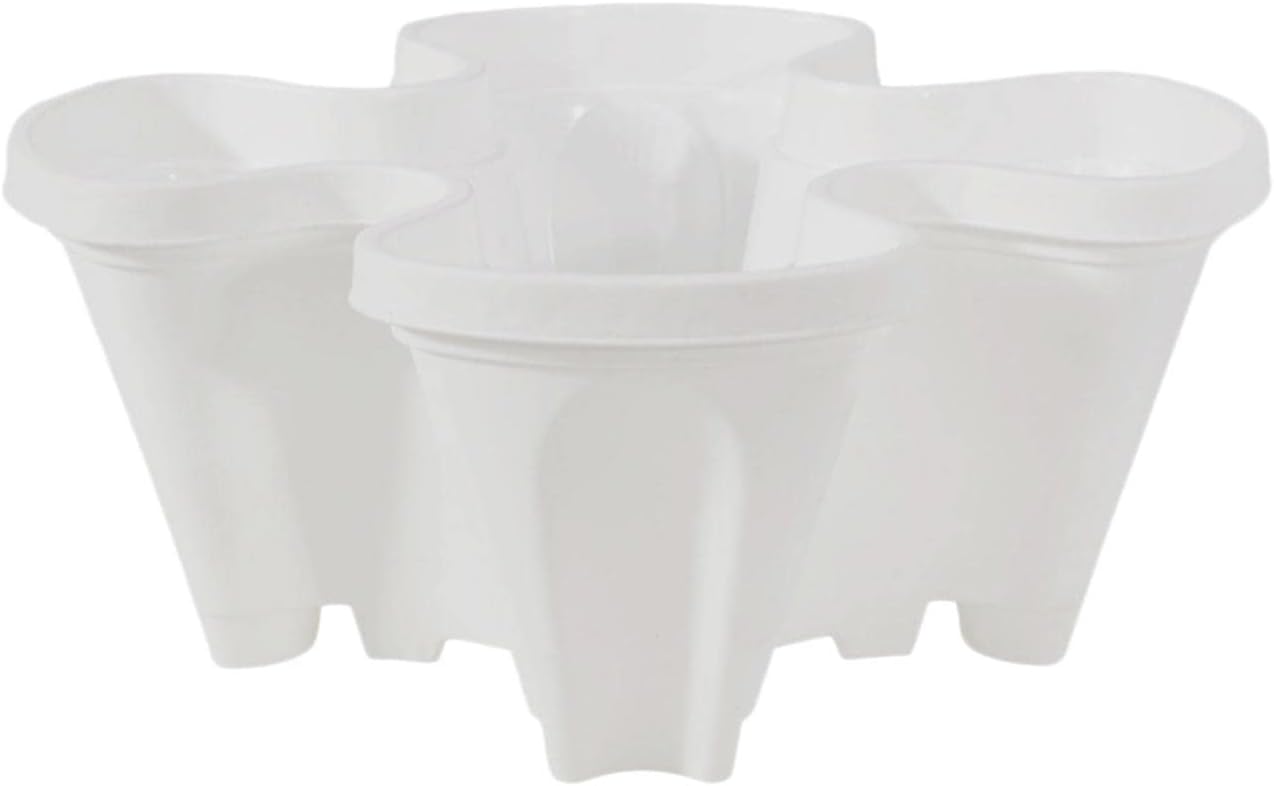 EXCLUZO 5 Tier Stackable Herb Planter Grow Fresh Herbs in The Kitchen or Patio White