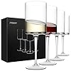 Red or white wine glasses set of 4 premium crystal wine glasses hand blown 15oz thin rimlong stemsquare unique wine glasses for men or women wedding anniversary christmasbirthday gift  urban country home decor
