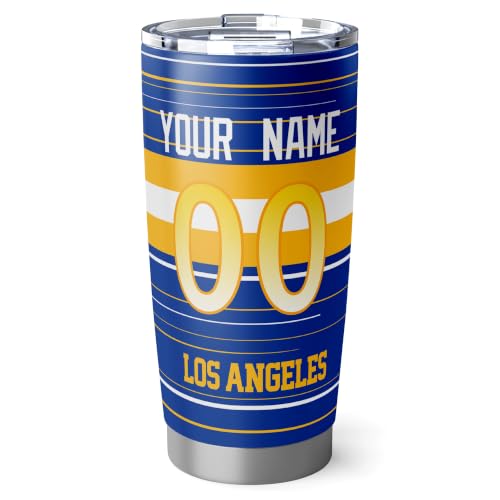 Image of Los Angeles R Tumbler 20oz Travel Mug Gifts Custom Name Number