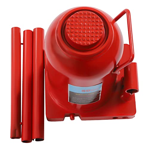WOHAIPA Hydraulic Bottle Portable Jack 50 Ton Capacity Red to Lifting Cars Trucks Suvs Farm Vehicles Heavy-Duty Machinery (50 Ton)