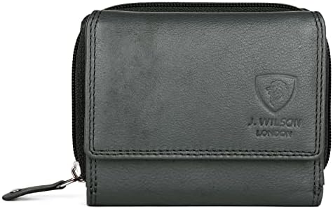 Ladies RFID Safe Designer Leather Purse Card Women Wallet Zip Pocket Boxed