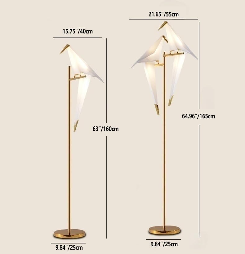 Lámpara de pie LED de pájaros: iluminación cómoda con interruptor para el hogar 3