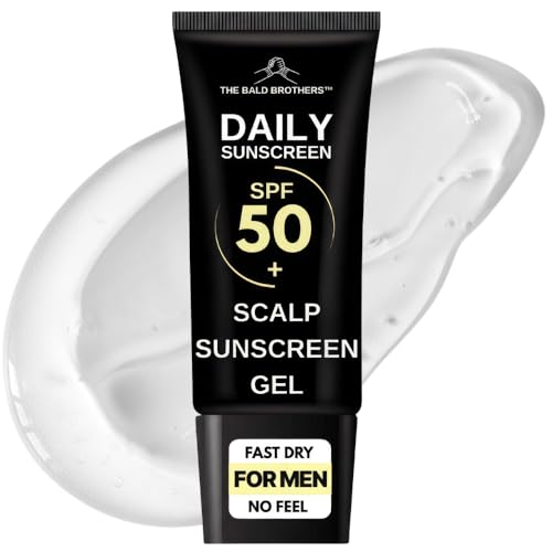 Daily Scalp Sunscreen Fragrance Free - SPF 50+ | Bald Head Care for Men | Everyday Face & Scalp Care...
