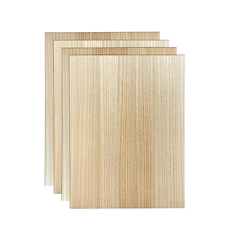 4 Pack Veneered MDF Sheets 15"x20"-1/4 Inch Thickness Wood Planks MDF Wooden Boards Double-Sided for DIY Crafts - Thumbnail 3