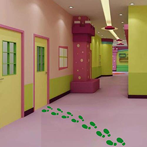20 Pairs 40 Prints Green Kids Size Shoes Footprint Stickers Decals For Floor Wall Stairs To Guide Directions Celebrate St. Patrick's Day By Skycooool #TOP2