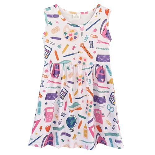 Back to School Girl Dress Little Princess Print Back to School Dress
