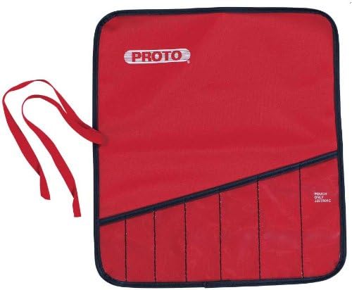 Red Canvas 10-Pocket Tool Roll