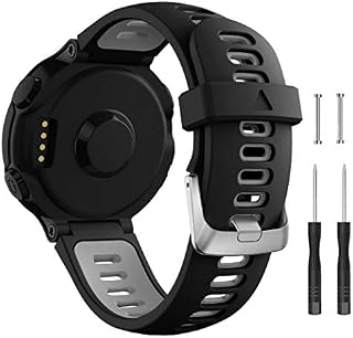 Songsier Forerunner 735XT Strap, Silicone Watch Strap Wrist Replacement Band with Quick Release for Forerunner 735XT 235 235Lite 230 220 620 630