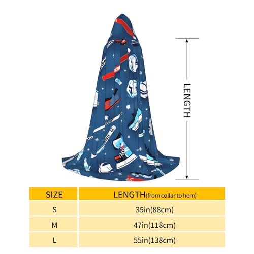 Cape à capuche hockey sur glace avec grand imprimé graphique fluide