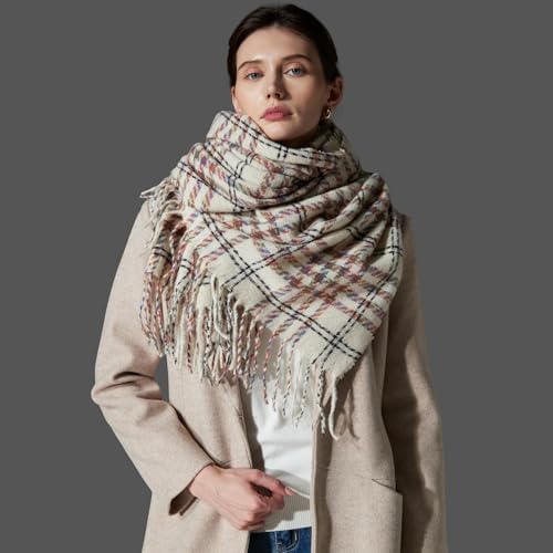 European and American women's autumn and winter tassel scarf shawl4