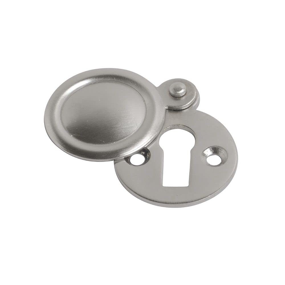 Astbury's H&G Keyhole Cover/Escutcheon 32Mm - Closed (Satin Chrome Plated)