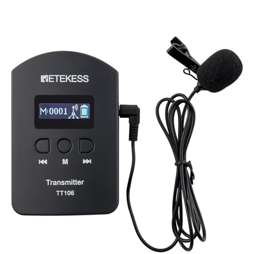 Retekess TT106 ���C�����X�K�C�h�V�X�e�����M�@ �����K�C�h�V�X�e�� �����y�A�����O �����L�[�~���[�gAUX�@�\ �H�ꌩ�w ��А����� �����ʖ� ������ ����|�� ���s