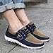 tazimall Casual Sneakers for Men Comfortable Lace-Up Canvas Shoes Low Top Walking Shoes Brown