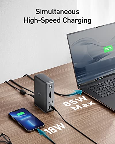Anker A83921A1 Docking Station, Anker 575 Usb-C Docking Station (13-In-1), Triple Display, 4K Hdmi, 10 Gbps Usb-C And 5 Gbps Usb-A Data, 85W Charging For Laptop thumb #3