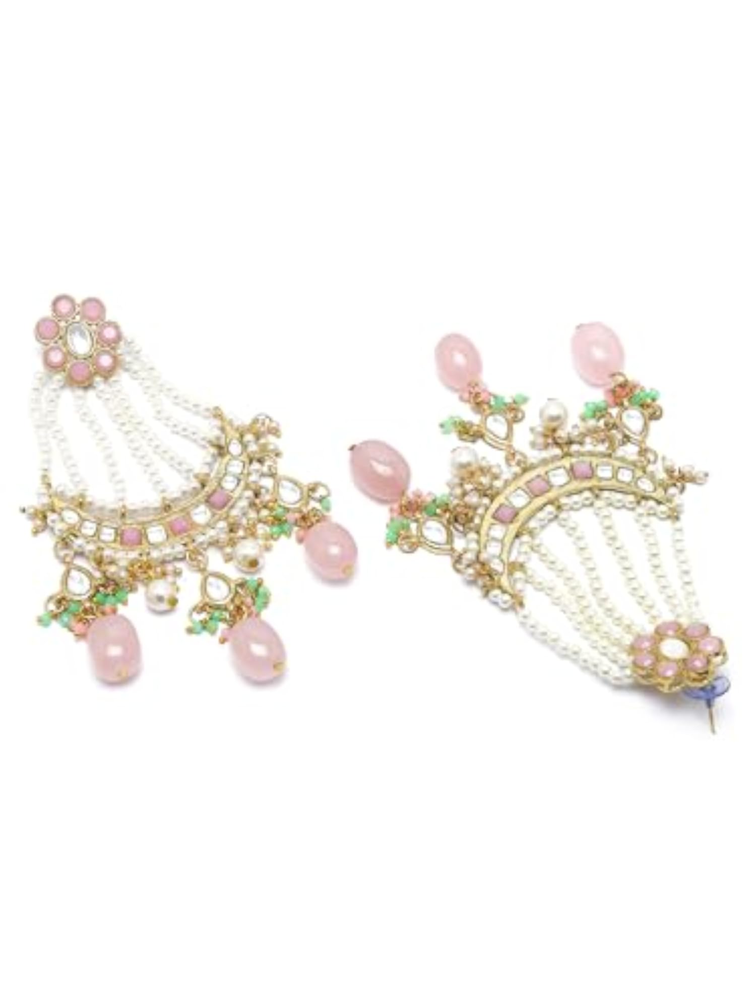 Plated Tumble Kundan Rani Haar Necklace Set