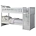 Pemberly Row Reversible Step Storage Wood Bunk Bed in White