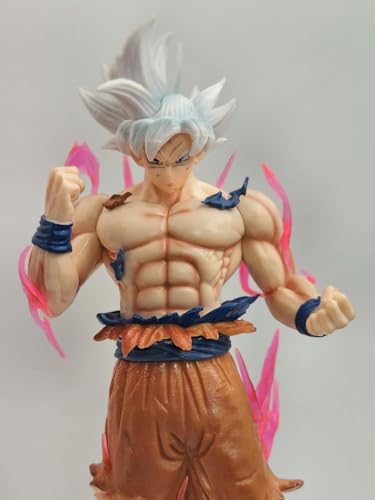 Image of Awestuffs Large Action Figure Limited Edition Figure Toy Statue Merchandise for Anime Lovers (18 cm) (DBZ Gokuu Ultra Instinct Floating)