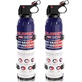 ABC Fire Extinguisher for Home & Vehicle - Portable Dry Chemical Fire Extinguisher | Grease & Electrical Fire Extinguisher for Kitchen, Car, Easy for All Ages to Use (2-Pack, 1.32lb Each)