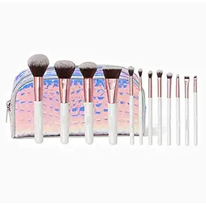 D.B.Z. 12 Piece Brush Set and Bag II Professional 12 Makeup Brush Set II Makeup Brushes Set Premium Foundation Face Powder Blush Eyeshadow Brush Makeup Brush Kit With Bag