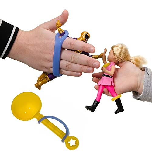Eazyhold Blue Silicone Universal Cuff, Assistive Hand Grip Holder For Special Needs, Cerebral Palsy, Handicap, Pediatric Mobility Daily Living Aid, Therapy Equipment With Adaptive Handles 2-Pack 5.25" #TOP2