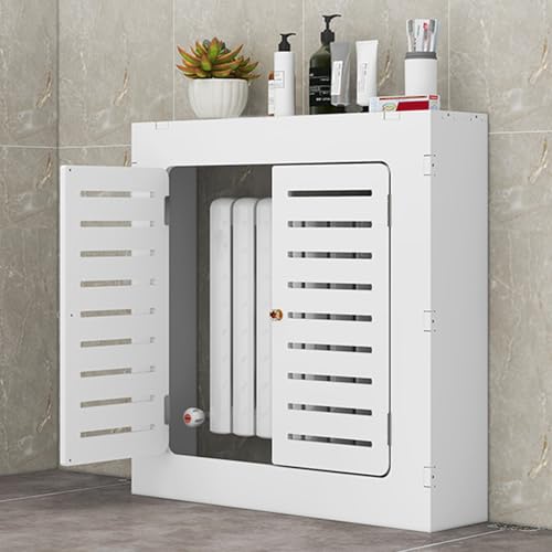 Couvercle de radiateur à lattes : masquez vos vieux chauffages avec cette étagère