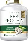 Pea Protein Powder 7lb | Unflavored | 29G Protein | Non-GMO Gluten and Soy Free | Vegetarian Protein Powder | by Carlyle