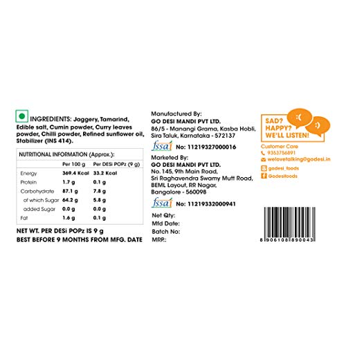 Image of GO DESi Imli Pop Tamarind & Jaggery Candy|Extra Spicy 50 Pieces|Tangy Imli|Imli Candy|Lollipop|Digestive Candy|Sour & Spicy Candies|400 Gram