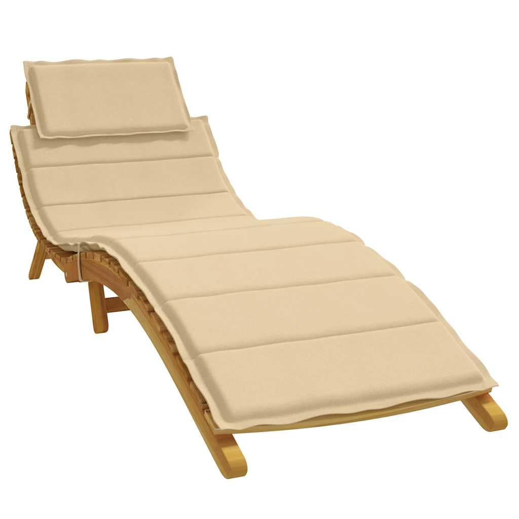 Generico Cuscino per Lettino Prendisole Beige mélange 186x58x4cm Tessuto,Casa e Giardino,Arredo,Cuscini per sedie-4002479