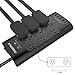 Surge Protector(4000 Joules), POWRUI Power Strip with 12-Outlet and 5 USB Ports(5V/6A, 30W) and 6-Foot(1875W/15A) Heavy Duty Extension Cord, ETL Listed, Black