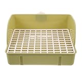 Alasum Kaninchen-Toilette mit Spritzwassergerschütztem Rand Stabile Kunststoffstreu-Box für Kleine Haustiere Wie Meerschweinchen und Kaninchen Leicht zu Reinigen Hygienischer