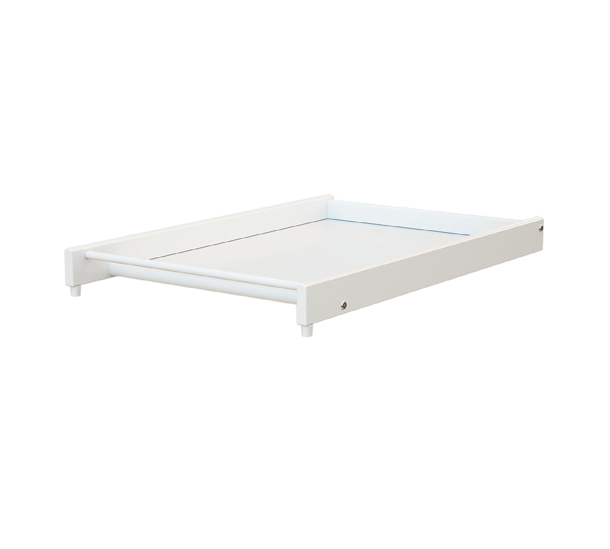 AT4 - Grand plan à langer ESSENTIEL Blanc pour lit bébé en bois ESSENTIEL pour 60 x 120 et 70x140 cm | Dimensions (L x l x H) : 82,​5 x 54 x 12 cm