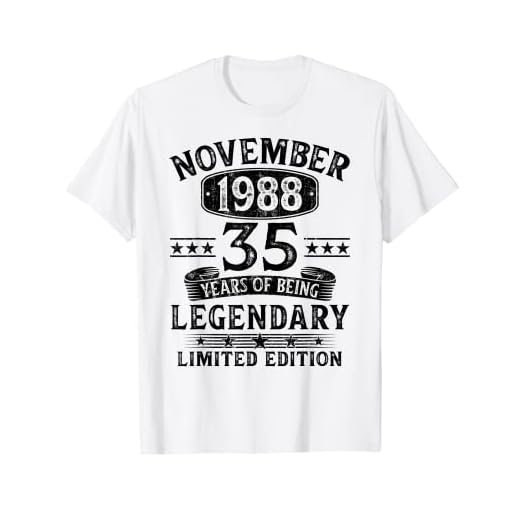 Regalo 35 Años Cumpleaños Hombre Hecho En Noviembre 1988 Camiseta