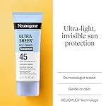 Neutrogena Ultra Sheer Dry-Touch Sunscreen For Face & Body, SPF 45 Broad Spectrum UVA/UVB Protection, Lightweight Water Resistant & Non-Greasy, Travel Size Sunscreen, 3 fl. oz 2 pack - Image 3