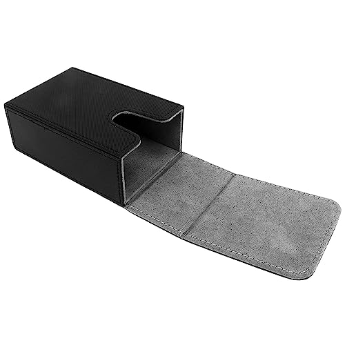 Tnfeeon Tarot Storage Box, Tarot Card Case Moon Patten Groove Design Non-Slip Line for Poker Game (Black) - Image 4