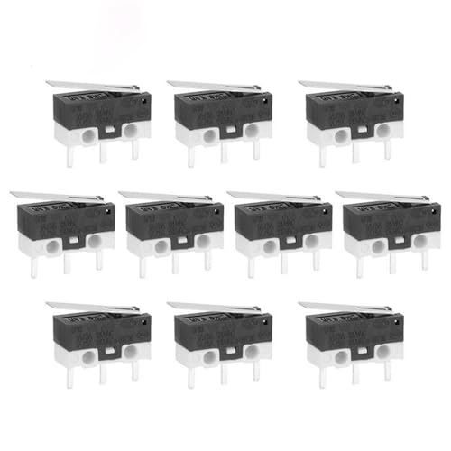 Interruptor de palanca G1003-150P02A de bisagra larga momentáneo en pack de 10 unidades
