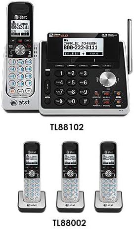 Diagram showing the TL88102 base unit and TL88002 accessory handsets