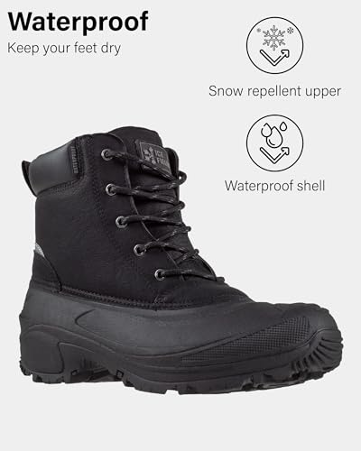 Ice Fields Kayden 2 Snow Winter Boots for Men, Warm, Insulated, Waterproof Shell, Lace-Up Front2