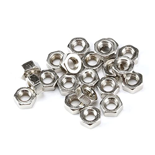 PENGFA Wshao Store 100pcs/Lot Metrischer Thread DIN934 M2 M2,5 M3 M4 M5 Stahlhexemuttern (Size : M4)
