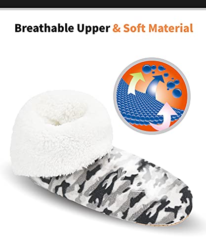 Keyela Slipper Socks Soft Cozy Thick House Indoor Boot Sock Shoes with Anti-Skid Bottom Soles for Men's3