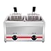HOUSEHOLD Freidora Profesional de Gas Comercial,freidora de Restaurante de Cocina de Escritorio de Acero Inoxidable 20l Freidora de Propano de Doble Tanque de Gran Capacidad con Cesta para Freír