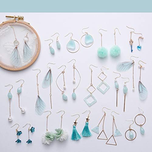 (Orange North) Kelly minimalist spicy mint green earrings handmade sterling silver hypoallergenic blue-green series