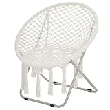 ROBUSTESSE : châssis solide en métal époxy anticorrosion gris clair, et ne nécessitant pas d'entretien particulier - Macramé en coton et polyester de qualité pour un usage pérenne
