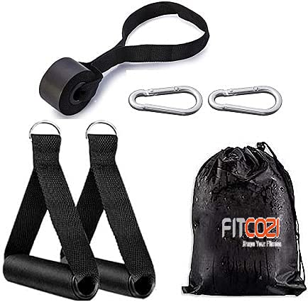 Fitcozi Resistance Band Handle | Foam Door Anchor | Carabiner Hooks | Bag (Combo Deal) for Toning Tube, Loop Band & Multiple Exercise Equipment (B09HHC6Y1C) Amazon Price History, Amazon Price Tracker
