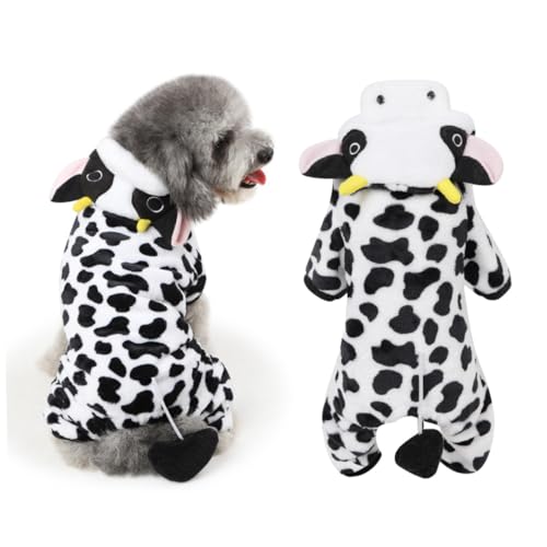 Disfraz de Vaca para Perro XL de Coral Fleece