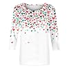 Casual Women's T-Shirt with Fashionable Print for Loose Autumn Look Comfortable Leisure, White #20, S #2