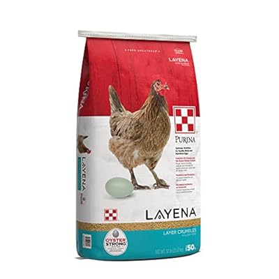 Purina, Layena Crumbles, Chicken Feed for Laying Hens, 50 lbs