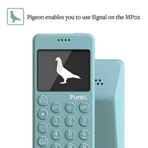 Image of Punkt. MP02, Minimalist Mobile Phone, New Generation, 4G LTE, WiFi, Hotspot, Digital Security, Nano-SIM, Unlocked, Language - French - Light Blue
