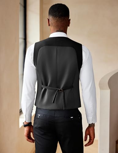 COOFANDY Men's Suit Vest Slim Fit Double Breasted Dress Vest Casual Business Formal Waistcoat4