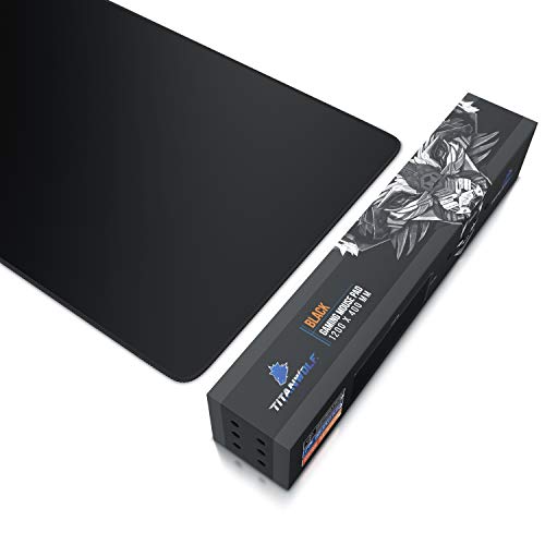 TITANWOLF - Extra Large Gaming Mouse Mat 1200x400mm Oversize - XXL Mouse Pad with motif - Desk Pad XXXL Extended – For Precision and Speed - Non-Slip Rubber Base – For Mouse and Keyboard - Black - Image 6