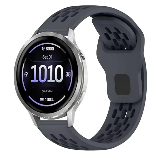 [KiimLaa] 18mm �V���R���o���h Garmin Venu 4 41mm / Venu 3S / 2S / Forerunner 265S / 255S �Ή� ���v�x���g �X�}�[�g�E�H�b�` �����o���h �������߉\ �N�C�b�N�����[�X�i�H��s�v�j 